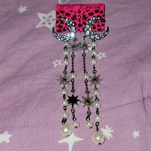 Moon And Star Dangle Earrings